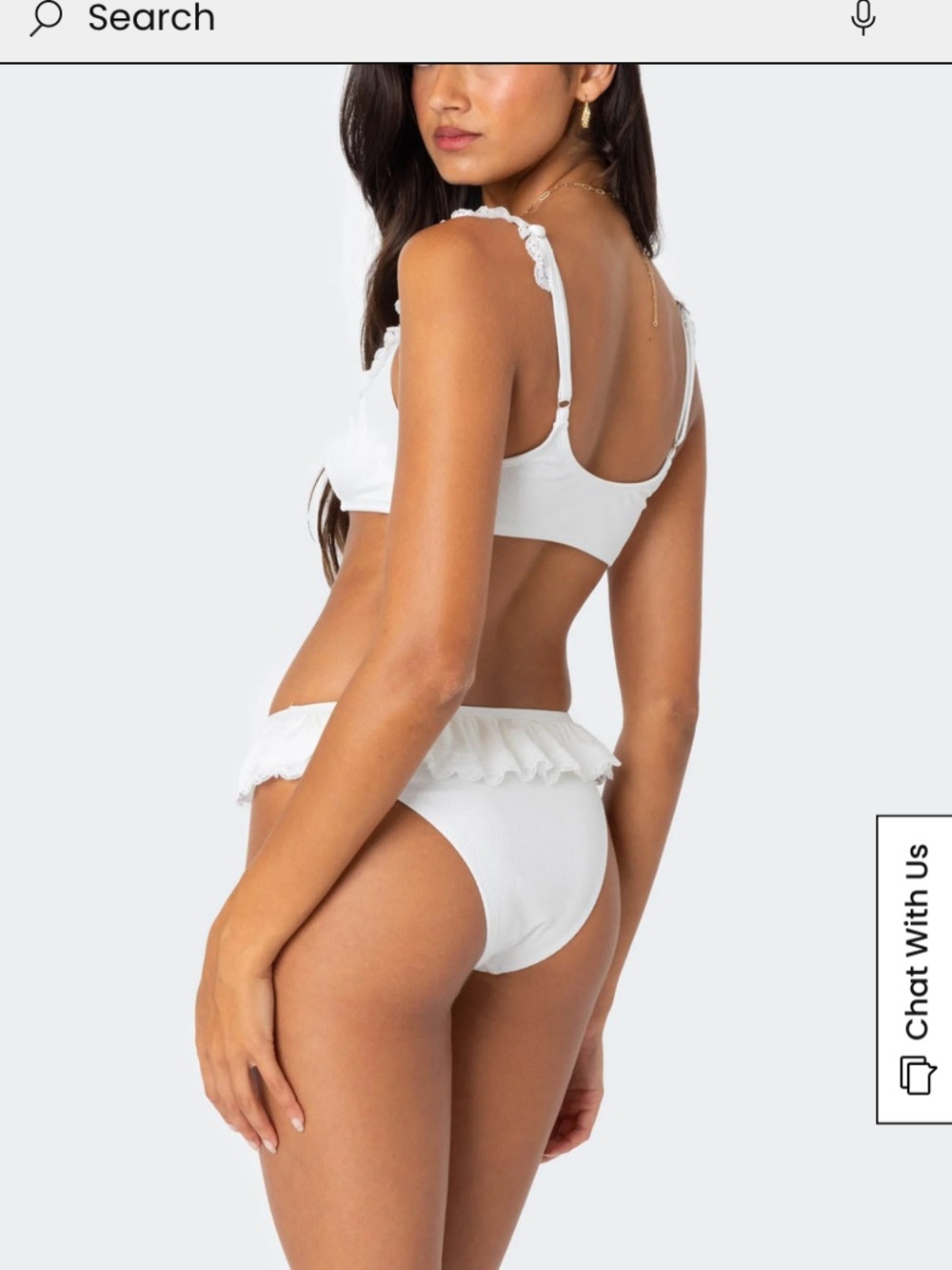 Edikted White Ruffle Bikini Set - Picture 4 of 6
